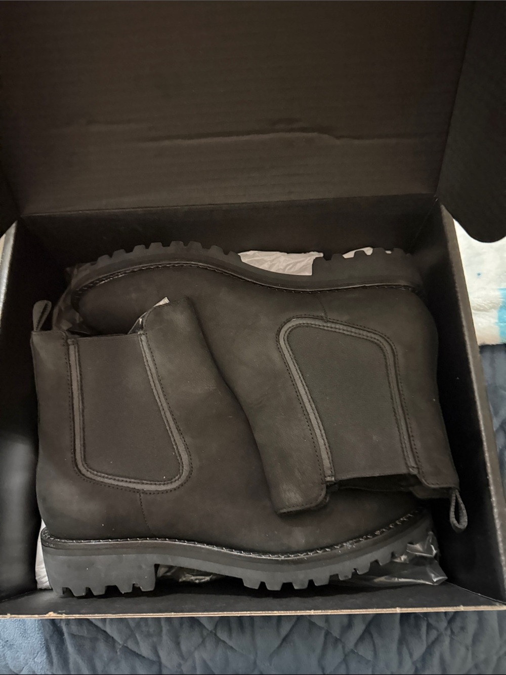 Thursday Boot Company Black Chelsea Lug Ankle Boots - Picture 2 of 6
